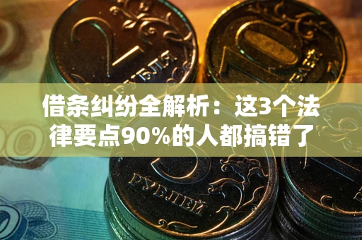 济南借条纠纷全解析：这3个法律要点90%的人都搞错了