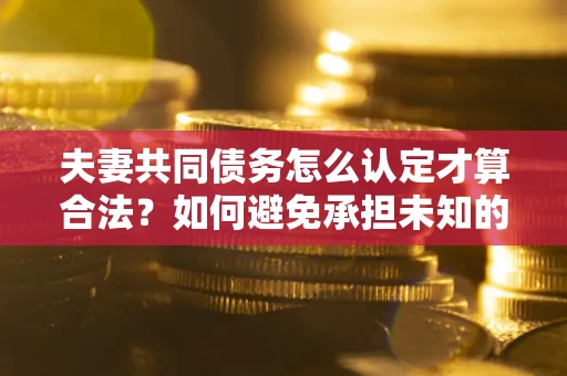 济南夫妻共同债务怎么认定才算合法？如何避免承担未知的债务风险？