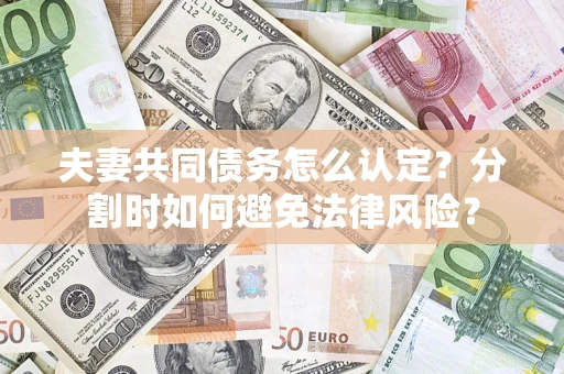 济南夫妻共同债务怎么认定？分割时如何避免法律风险？